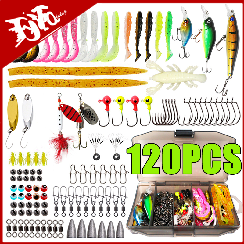 Fishing Lure Box - New 120PCS Fishing Lure Set Soft