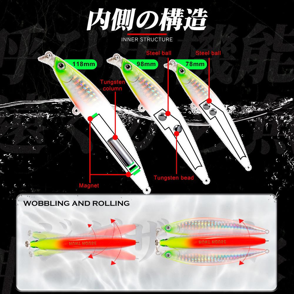 Hunthouse Jerkbait Minnow Fish - Fishing Lure Jerkbait review and price
