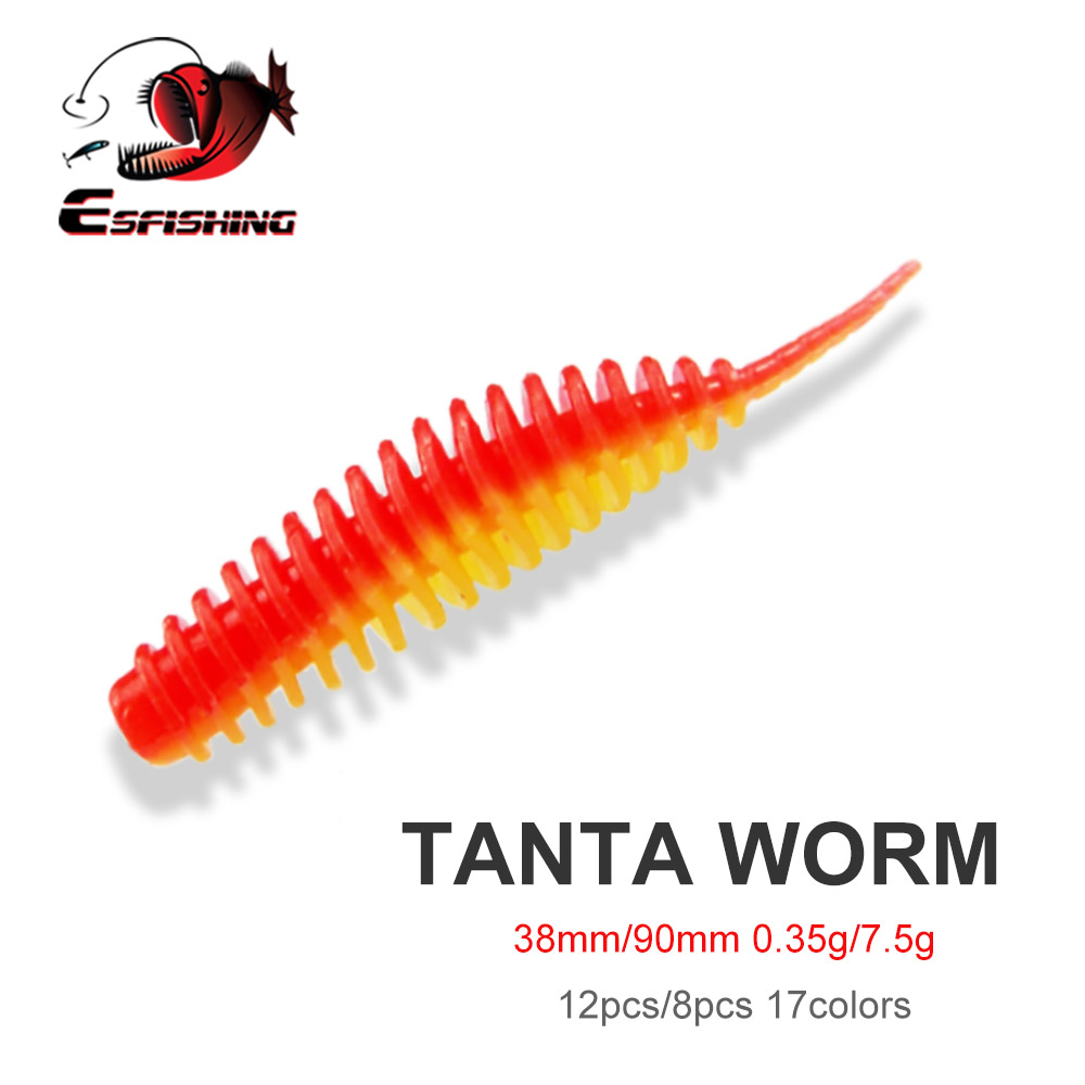 ESFISHING Fishing Tiny Worm Ba - Fishing Lure Soft Plastic review and price
